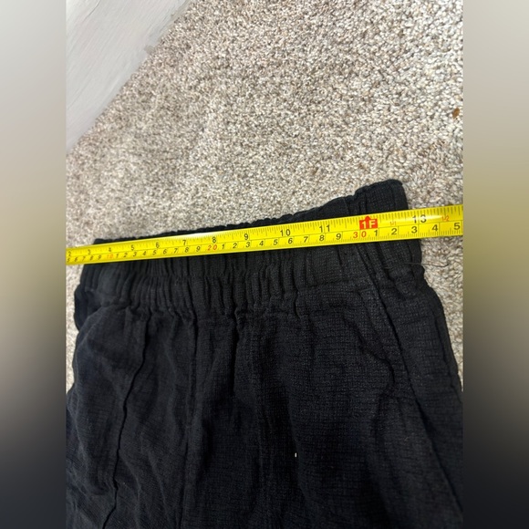 Madewell Linen Breezewoven Pull On High Rise Straight Pants Black XS - Picture 5 of 11